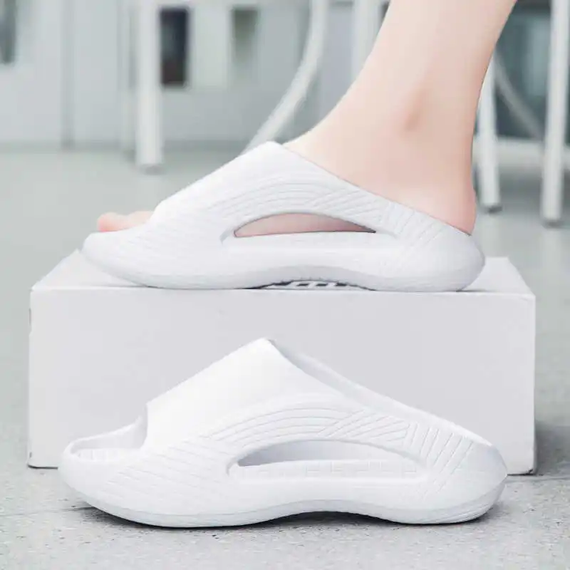 

Slip-resistant Floor Slippers Big Size Luxury Brand Loafers Shoes Men's Rubber Sandal Sneakers Sports Idea Real Athletic