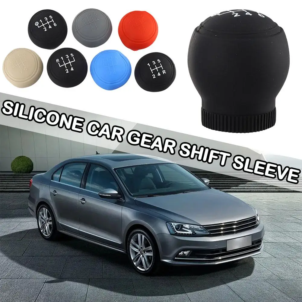 Universal Silicone Car Gear Head Shift Knob Cover Gear Shift Non Slip Grip Handle Case Wear-resistant Gear Rod Cover