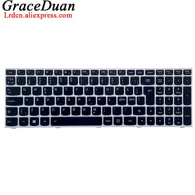 for Lenovo Z51-70 500-15ISK 15ACZ Flex2-15 V4000 Laptop NDC Nordic Backlit Keyboard 5N20H03535 5N20H03516