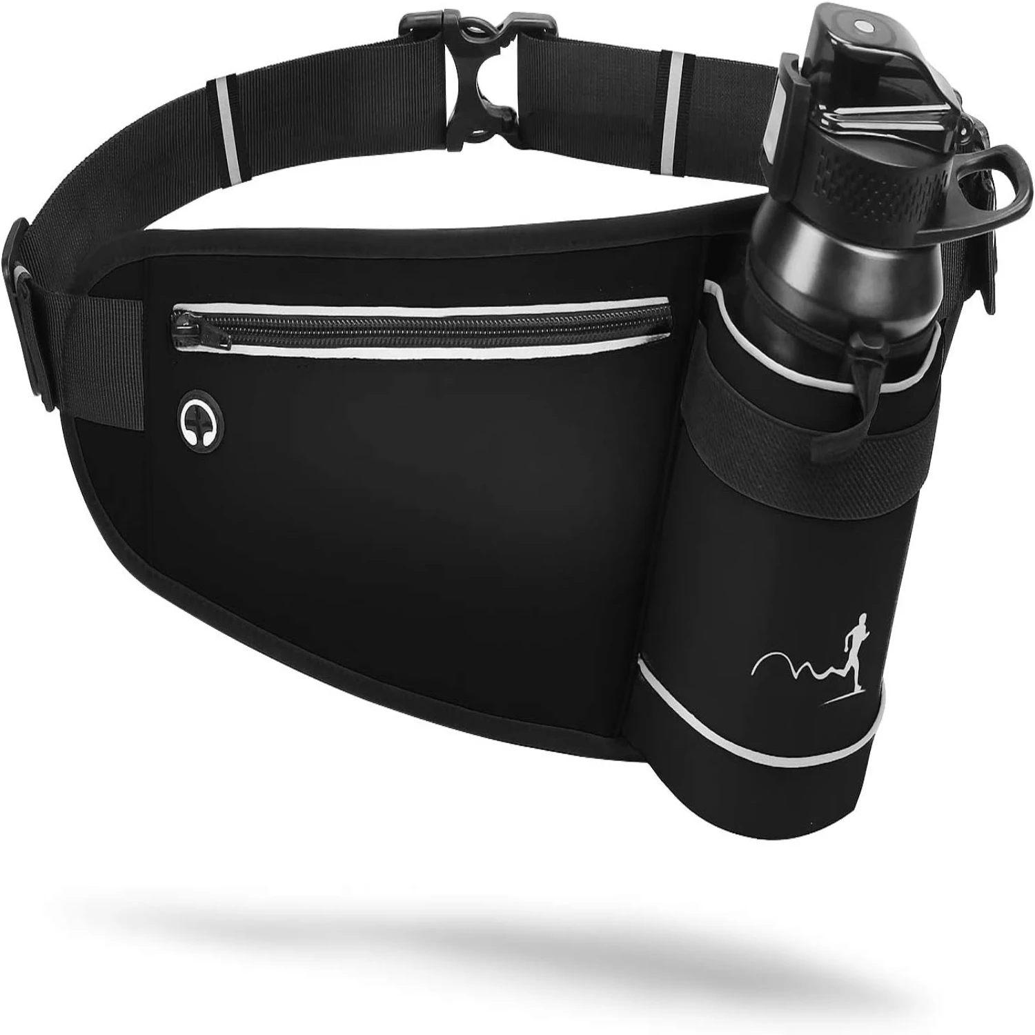 Bequemer, atmungsaktiver und sicherer, verstellbarer, leichter Yooumoga-Trinkgürtel für Damen und Herren – No Bounce Fanny Pack mit