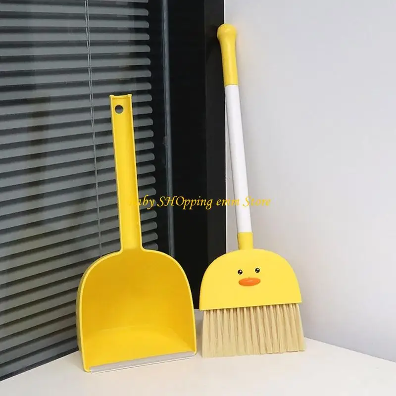 23GD Rollenspiele Housekeeping Set Kids Reinigungswerkzeuge Besen Mop Dustpan vor, Spielen für Kinder für Kinder 3+ zu
