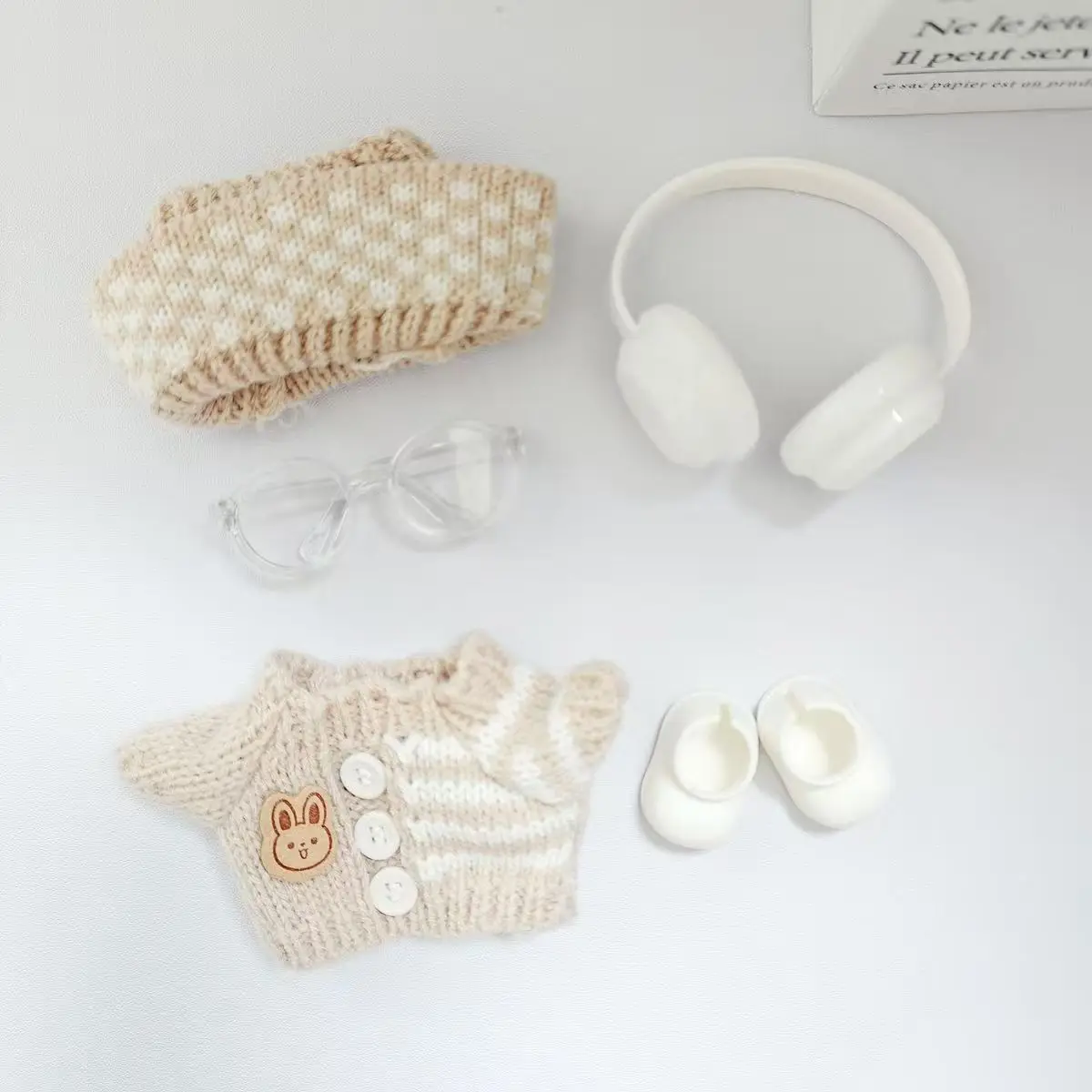 Pour 15-17 cm V1v2 Labubu vêtements tenue assis vêtements mignon pull chapeau tenue accessoires mode poupées accessoires pas de poupées