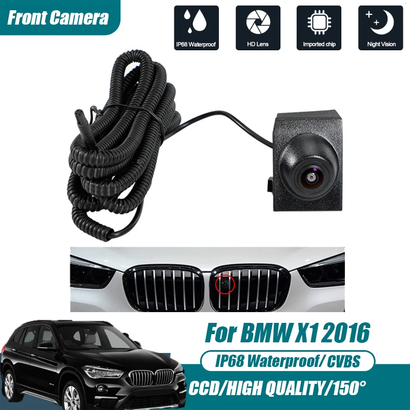 

Car Front View Parking CCD Night Vision LOGO Camera 150° Waterproof CVBS HD AHD For BMW X1 2016 Grille With Electroplating CAM