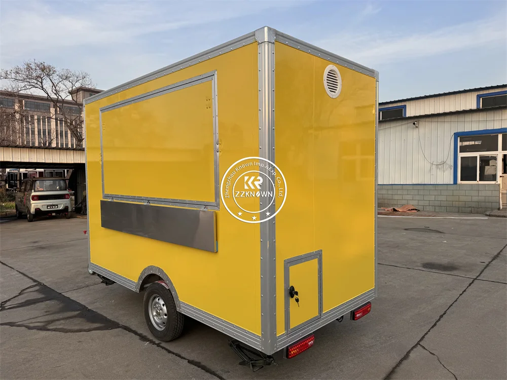 Customized Food Truck Mobile Coffee Shop Kiosk Street Hot Dog Cart Fast Food Truck Trailer Fully Equipped For Sale