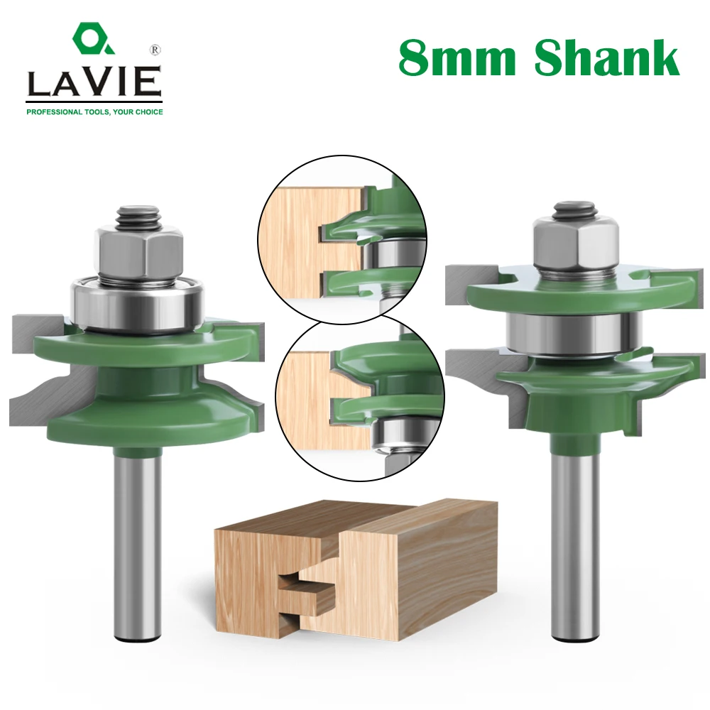 LAVIE 8mm Shank Beading Router Bit For Wood Joints, 1-5/8