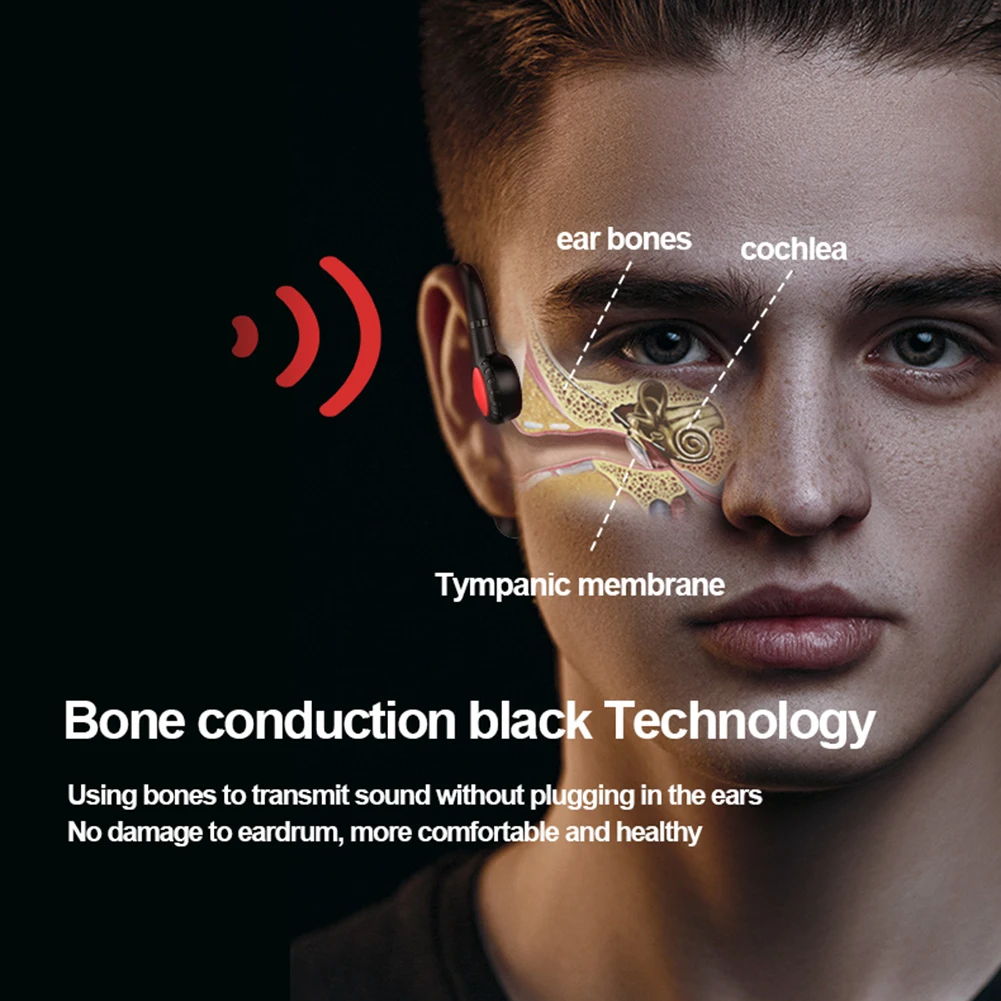 العظام التوصيل TWS سماعات سماعة لاسلكية تعمل بالبلوتوث 5.1 سماعة الحد من الضوضاء ستيريو قرط كبس سماعات مقاوم للماء سماعة أذن تستخدم عند ممارسة الرياضة