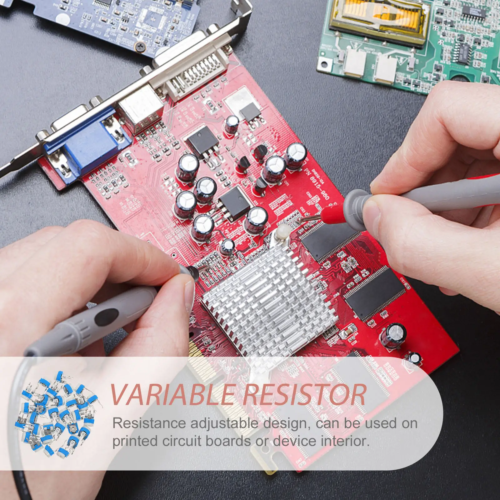 30pcs 6mm 2k Ohm Horizontal Trimmer Variable Resistor for DIY Electronics Breadboard Trim Potentiometer Accessory