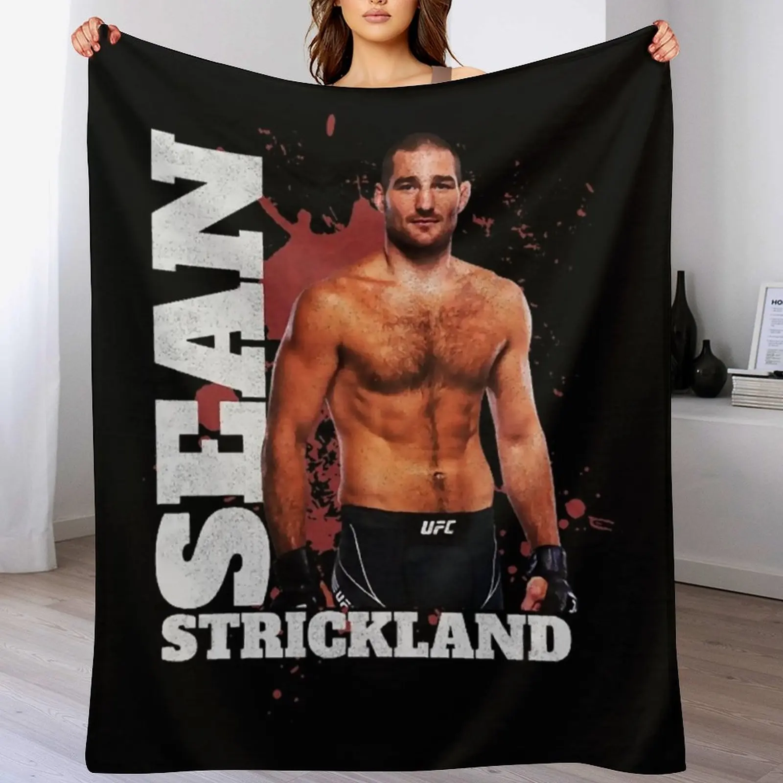 

sean strickland Fighter Throw Blanket anime for babies Blankets