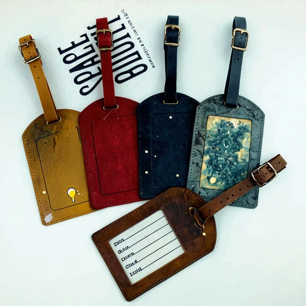 

Vacances Airplane Luggage Tags PU Leather Creative Travel Luggage Tags Creative Airplane ID Tag for Suitcase Travel Accessories