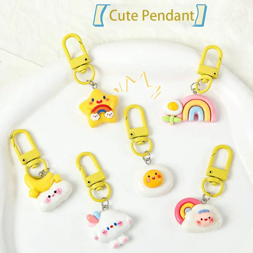 달 별 귀여운 키체인 핸드백 장식 송진 만화 걸이식 장식, 여자 친구 선물 가방 펜던트, 자동차 액세서리