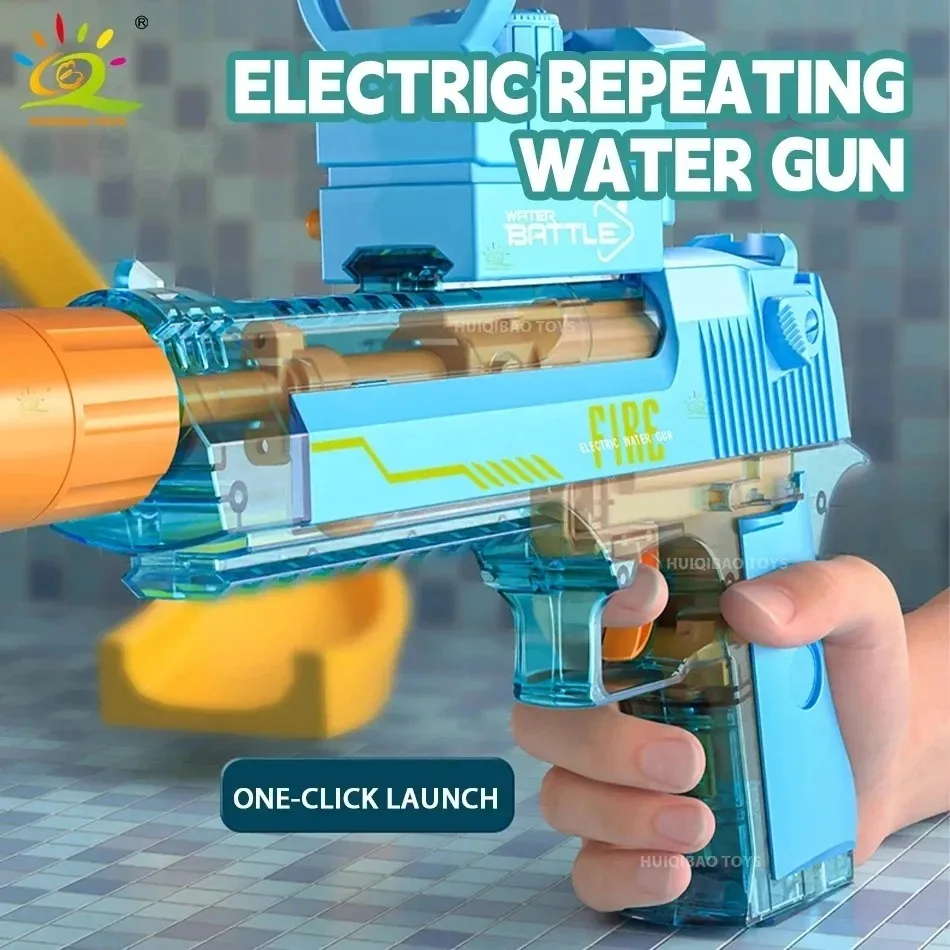 Desert Eagle Electric Auto Combat Light Linkage Water Gun Summer Outdoor Fantasy Fight Firing Strzelanie Zabawka dla dzieci Prezent dla chłopca