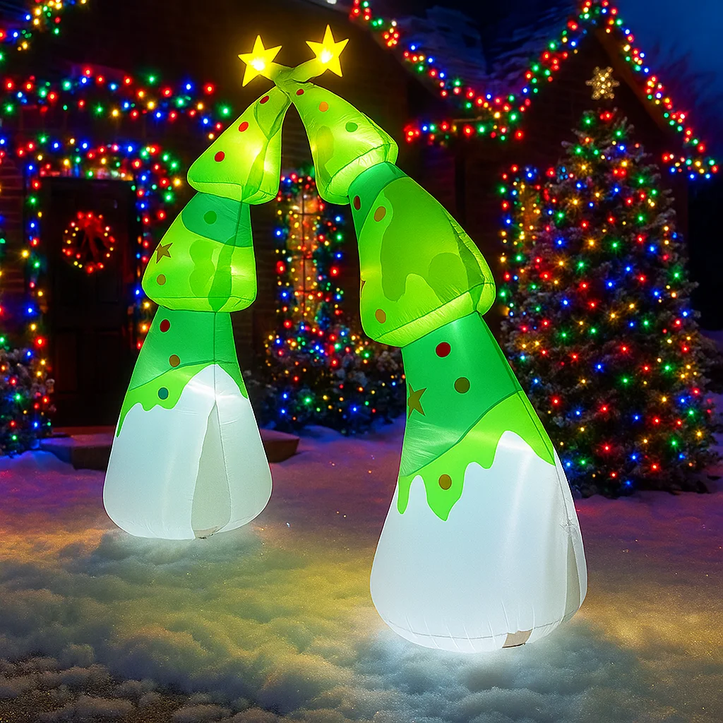 2,7 м/8,8 футов надувная рождественская елка арка звезда огни светодиодные украшения для дома игрушки двор рождественские праздничные украшения поставки