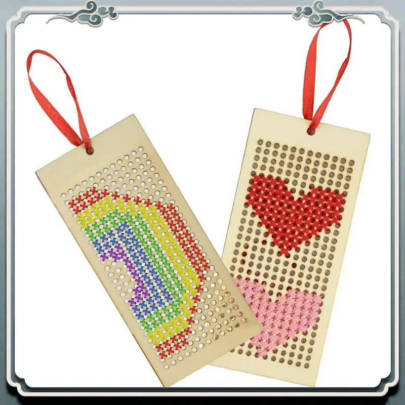 قسط 24 قطعة المرجعية الخشبية الفراغات عبر الابره عدة DIY بها بنفسك الحرفية الخشبية المرجعية الحلي للأطفال والمراهقين