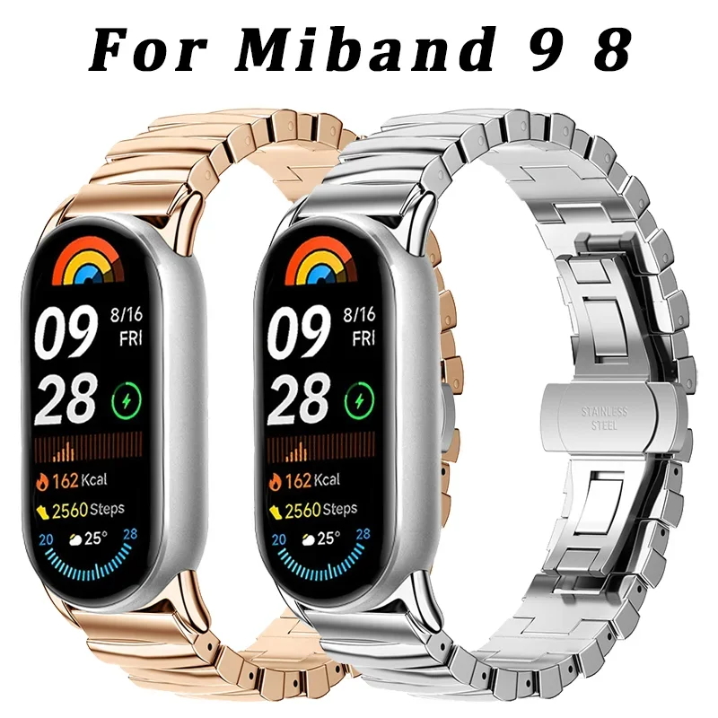 

Irregularly Steel Strap For Xiaomi 9 Mi8 Wristband Replacement Bracelet Watchband Metal Correa For Miband 8 Accessories Band