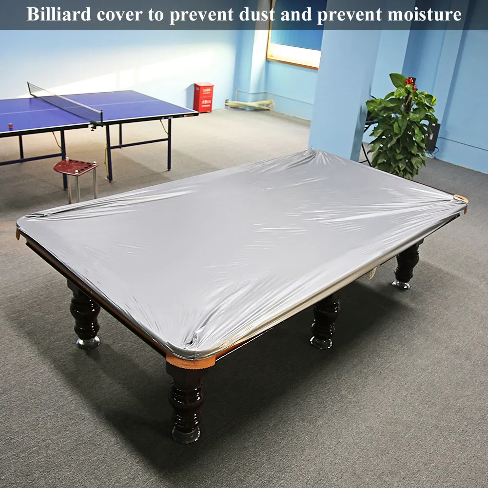 

Billiard Table Dust Cover Pool Table Cover 8 Feet Dustproof Moistureproof PVC Cloth Billiard Table Cover Accessory