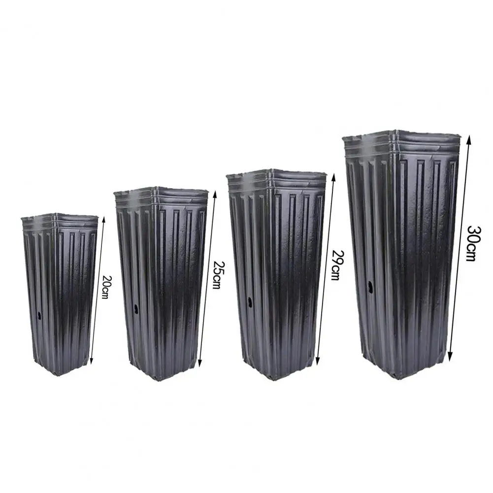 10Pcs Black Plastic Plant Grow Cup Keep Moisturize Flower Germination Pulp Plant Nursery Pot Nutrition Grow Bag Garden Supply