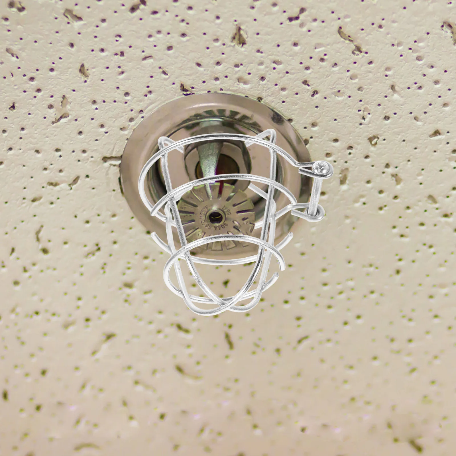 2pcs Sprinkler Cover Cage Stainless Steel Fire Sprinkler Head Protector For Ceiling Pendent Systems Outdoor Indoor Use Metal