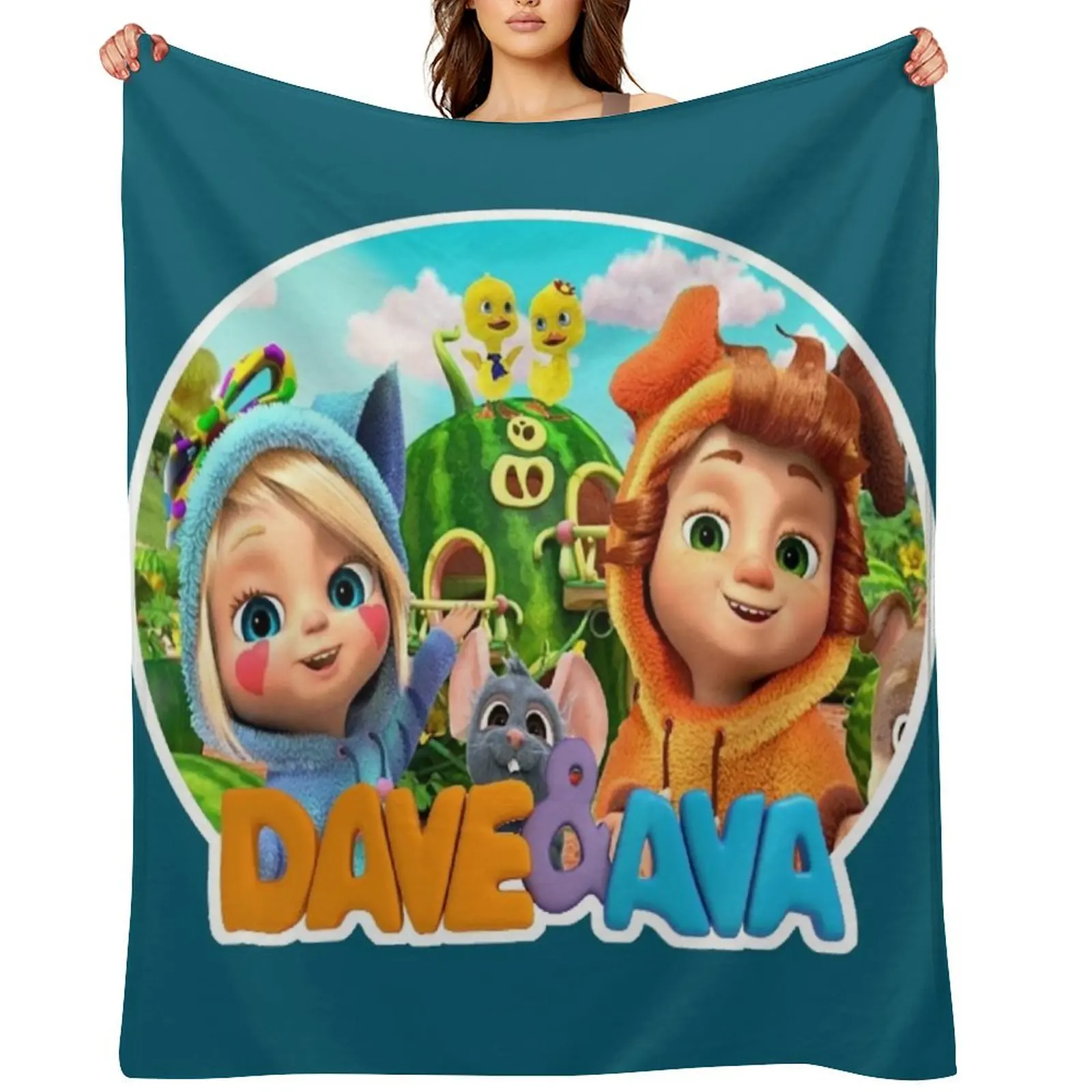 

Dave And Ava Throw Blanket anime Luxury Brand Cute Soft Beds Blankets