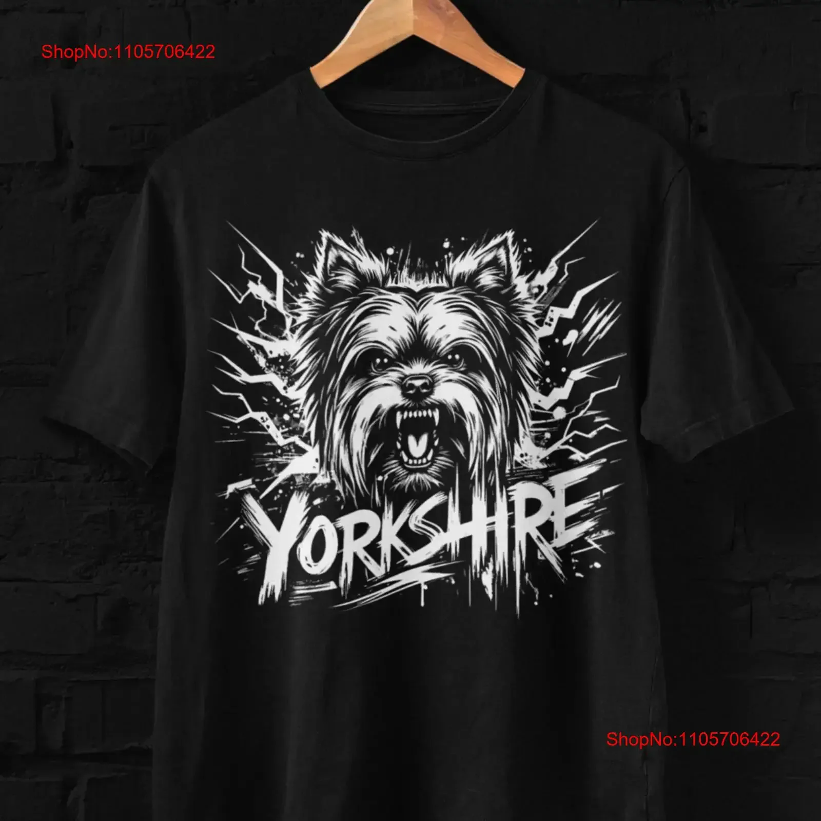 Metalhead Yorkshire Terrier T Shirt Angry Dog Lover Face vintage Washed Stretched homme Unisex fashion Stylish Versatile Soft