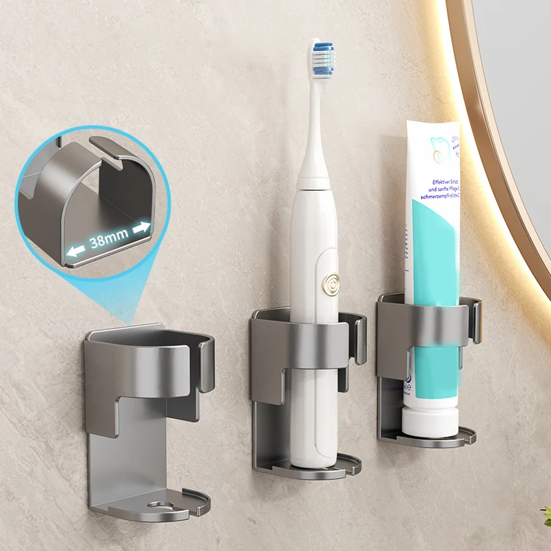 Electric Toothbrush Holder Rack Saves Space Seamless Bathroom Self-adhesive Wall-mounted Toothbrush Storage Base