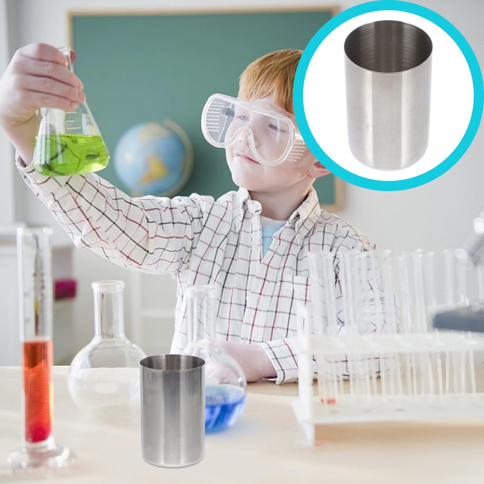 1 Stück Edelstahl-Messbecher, 80 ml, hochwertiges, rostfreies Laborwerkzeug für die Probensammlung flüssiger Medikamente