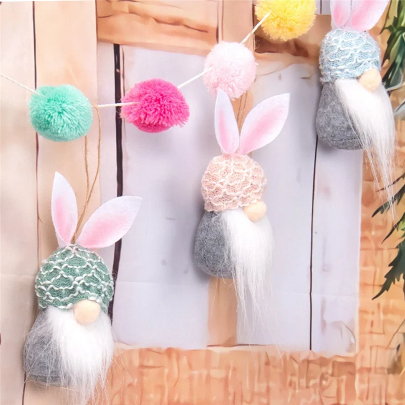 

【People Favorite】5PCS Easter Gnomes Kit Bunny Handmade Spring Easter Gnomes/ Elf Gifts Easter Decorations Kit For The Home Party