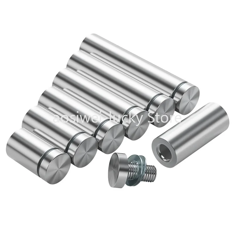 16Pcs Stainless Steel Glass Fasteners Dia 19mm Acrylic Advertisement Standoffs Pin Nails Billboard Fixing Screws Hardware