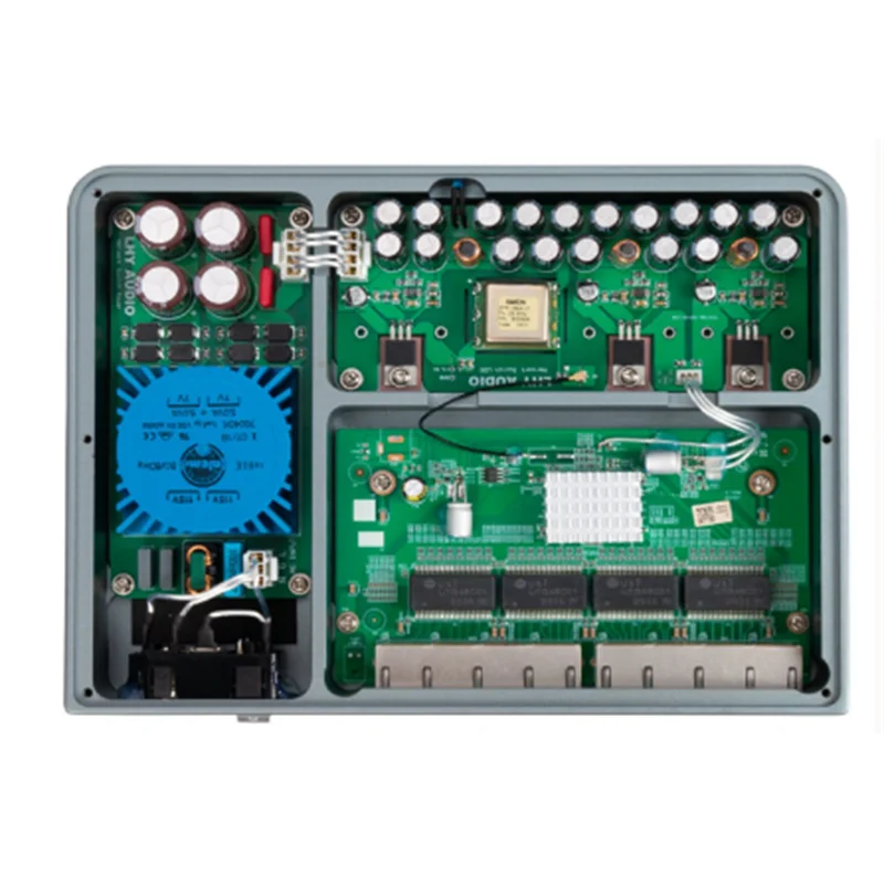 5/8 Bit Gigabit HIFI Audio Ethernet Switch Full Linear DC PowerSupply SC Cut OCXO Constant Temperature Crystal Oscillator