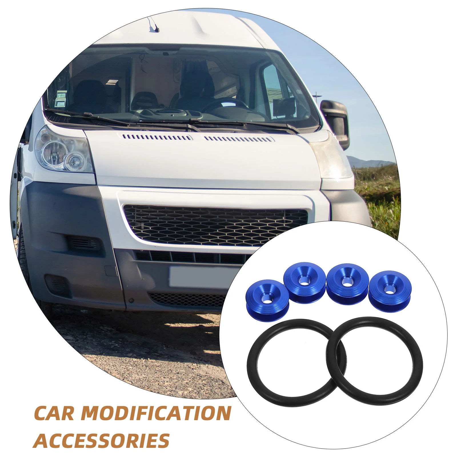 

1 Set Aluminum Bumper Reinforcement Washer Front Rear Impact Protection Upgrade Kit Car Modification Parts Bumper Fasteners