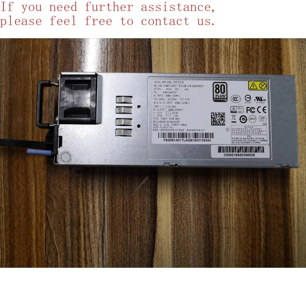 

For Inspur 550W Server Power Supply CRPS550N