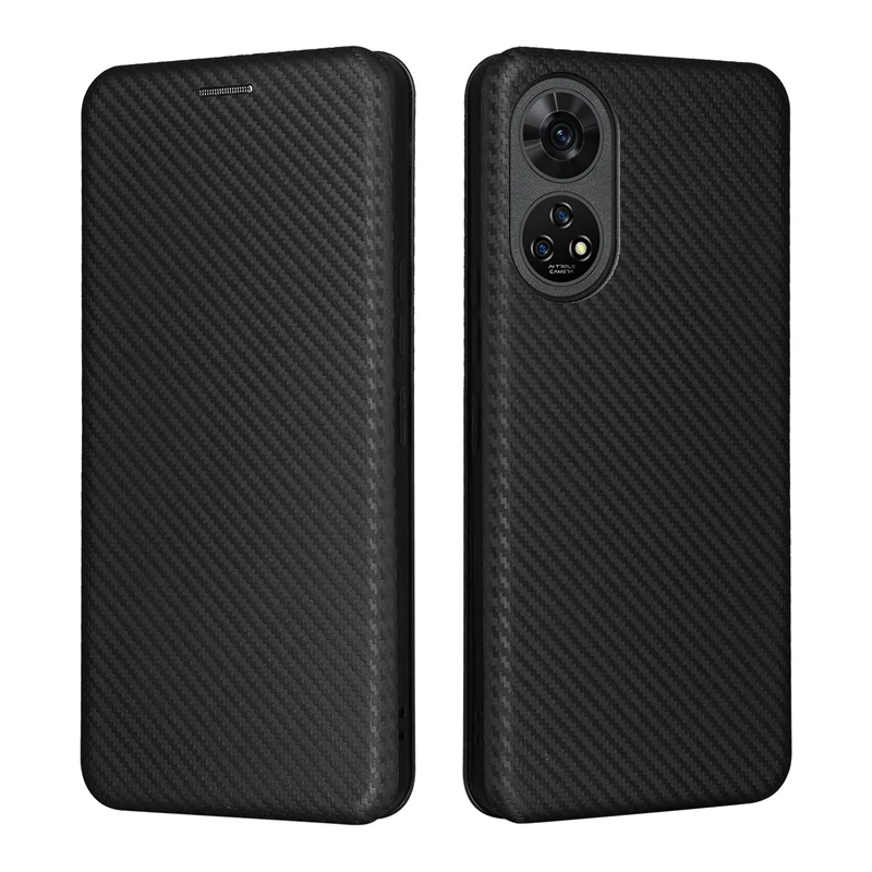 For ZTE Anshin Family/あんしんフアミリ-スマホA303ZT Case Carbon Fiber Flip Leather Case Business Magnetic Wallet Card Slot Slim Cover