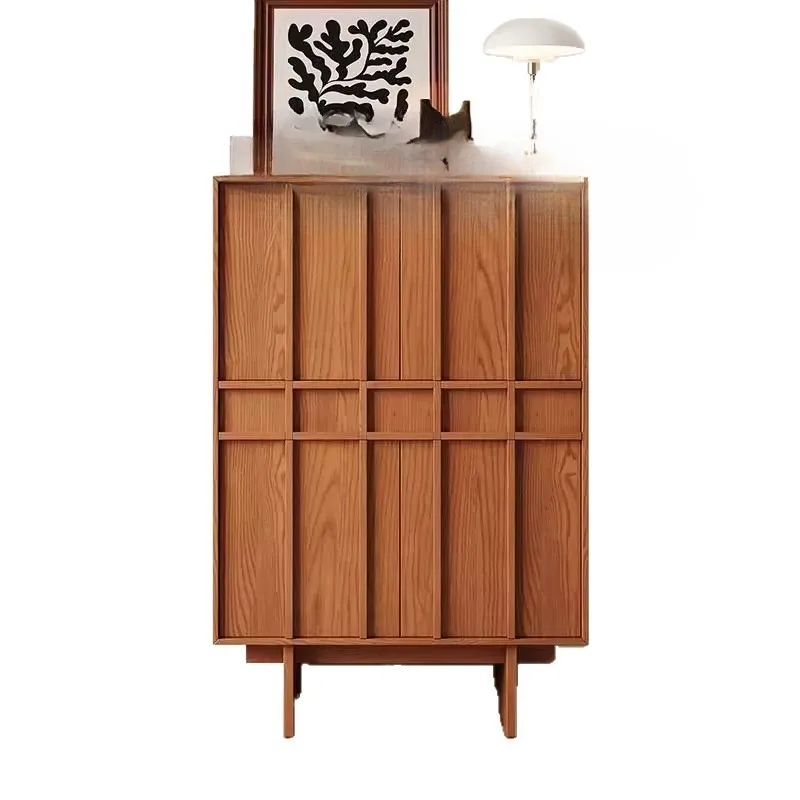 

Solid wood bone line chest high medieval retro drawer storage cabinet