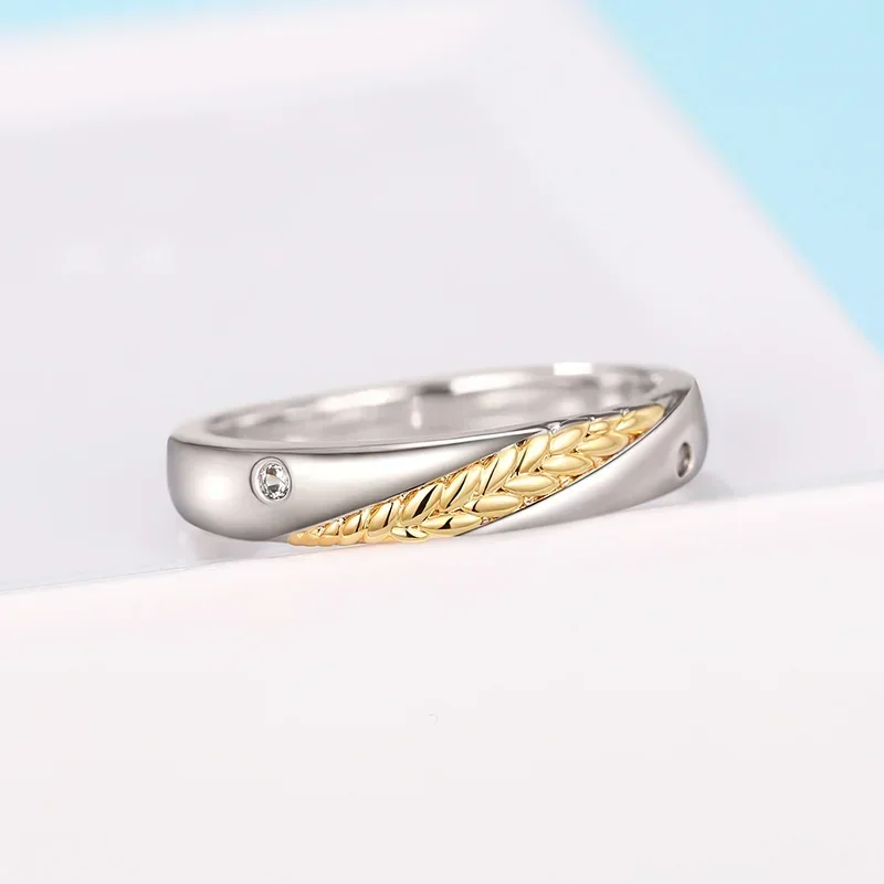 2026  Delicate Couple Wedding Rings Exquisite Fashion Daily Wearable Finger Jewelry for Lovers Trendy Wheat Shape Accessories