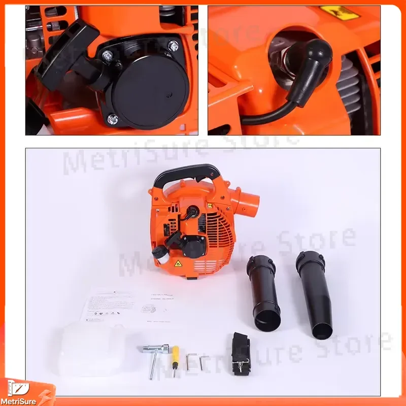 High-Power 25.4cc Two-Stroke Gas Leaf Blower 0.75KW Outdoor Lawn Care Gardening Tool Handheld Air Blower for Debris Removal