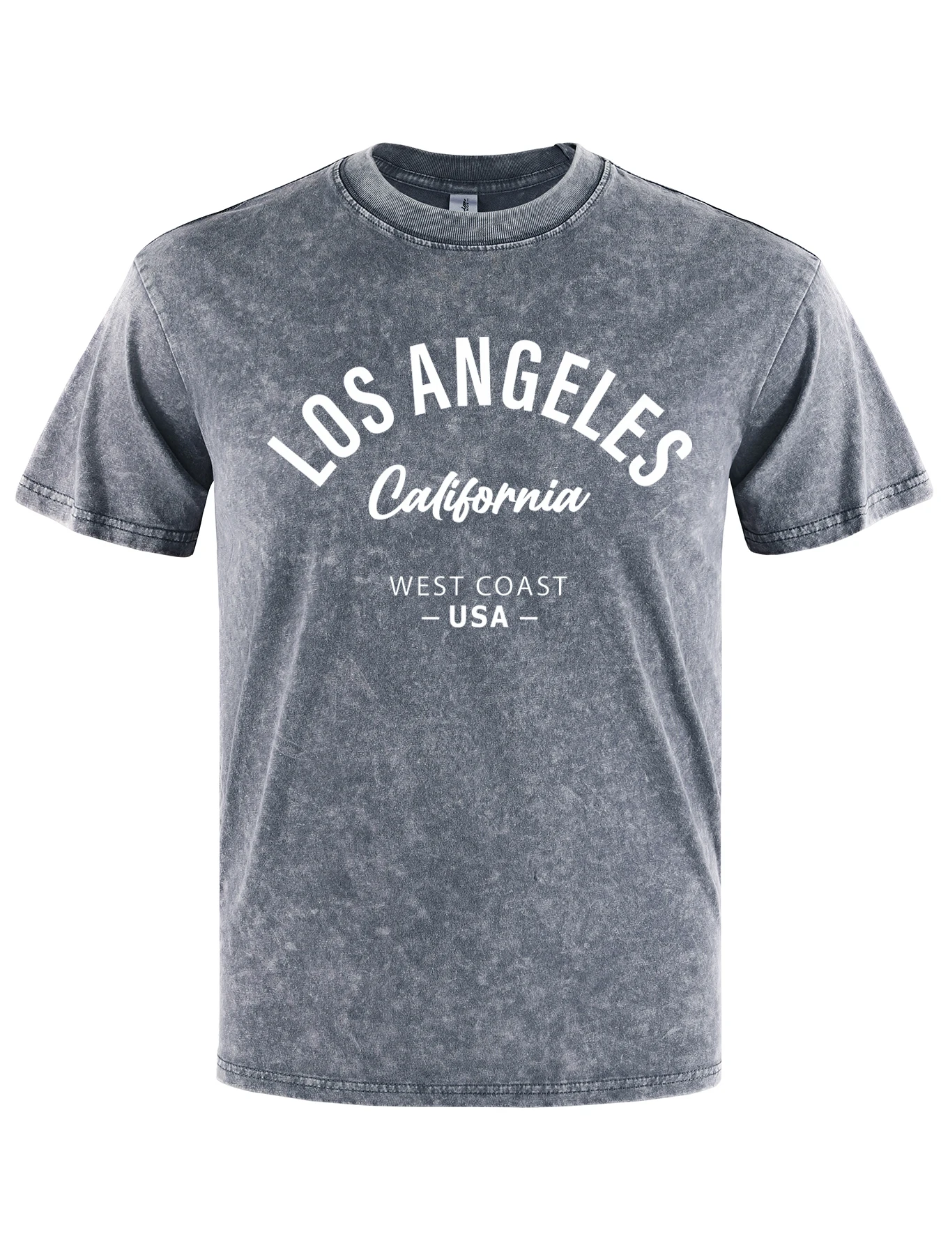 

Los Angeles California Usa Print T Shirt Men All-Match Cotton T-Shirt Oversize Summer Clothes Comfortable O-Neck Streetwear
