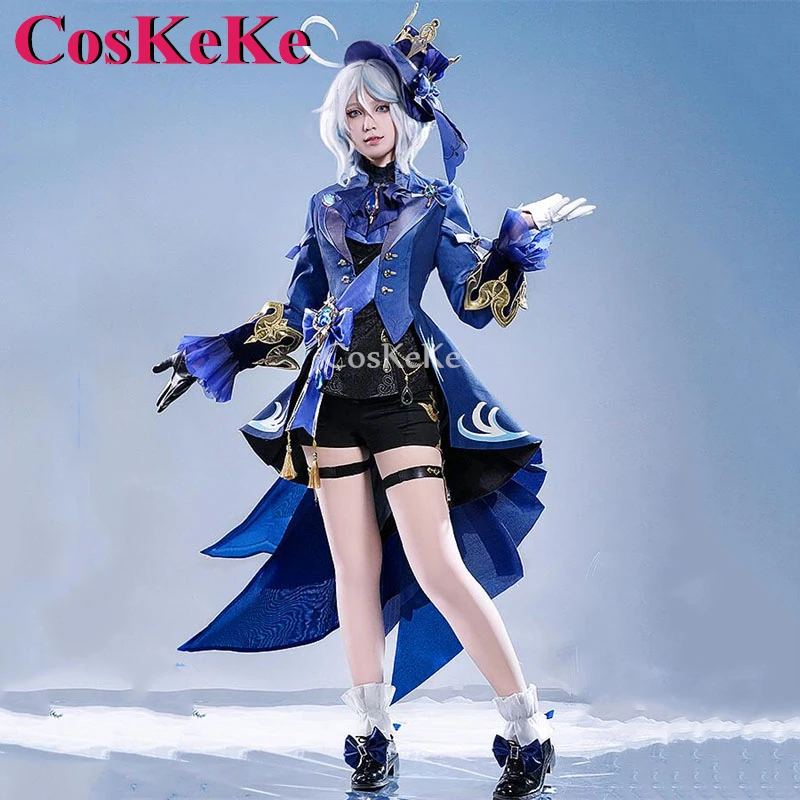 CosKeKe Furina/Focalors Cosplay z grą kostium Genshin Impact słodkie śliczne mundury impreza z okazji Halloween do odgrywania ról S-3XL odzieżowe