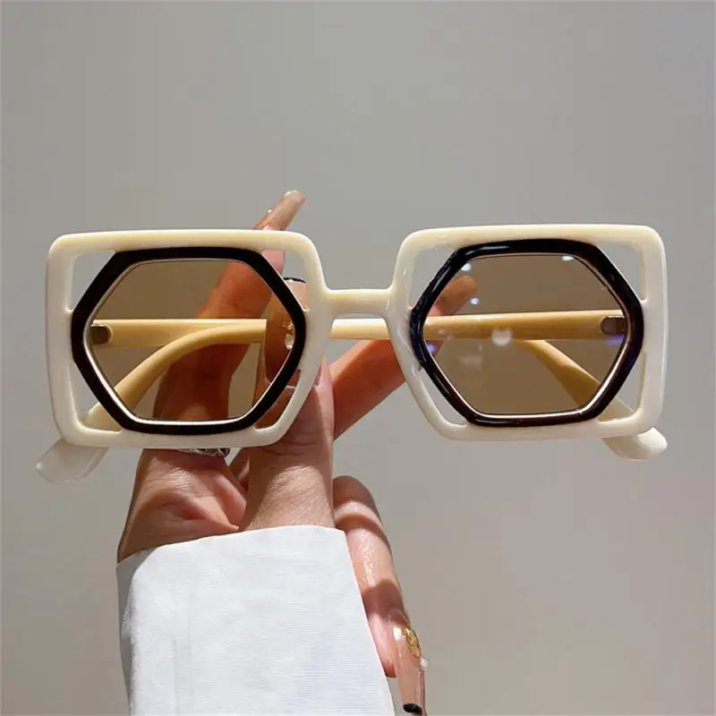 2023 New Sun Glasses Vintage Classics  Men Women Sunglass Hollowed Square Shades Polygon Lenes Luxury Design Eyewear Eyepieces