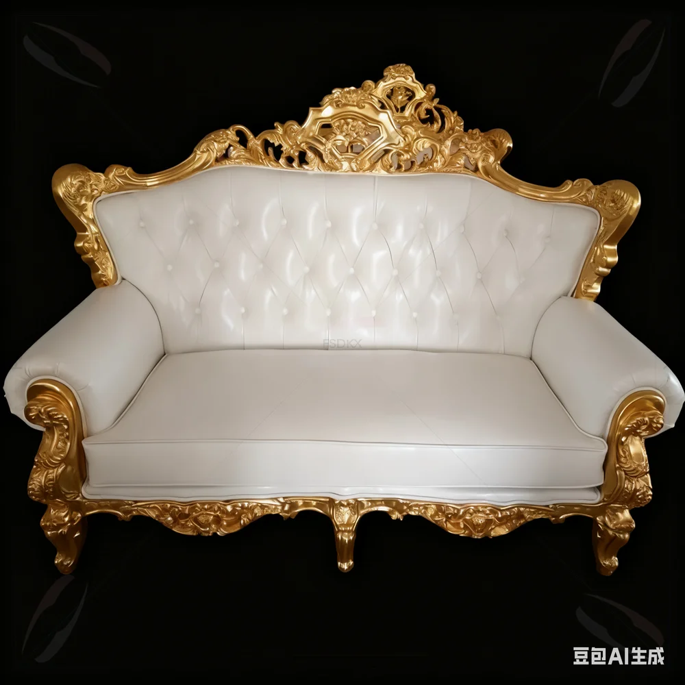 

High Quality King Throne Modern Leather Sofa Chair Two Seater Sofa for Bride and Groom for Wedding Events for Banquet Party