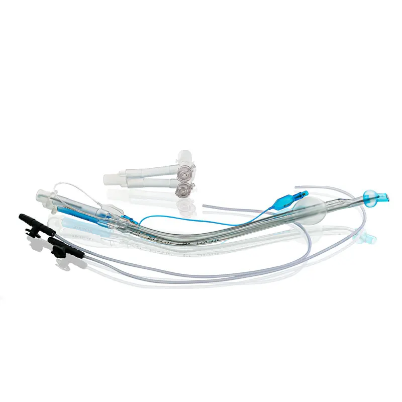 

Disposable Double Lumen PVC Endobronchial Tube Left/Right-Sided Available With The Stylet Switch Connector And Suction Catheter