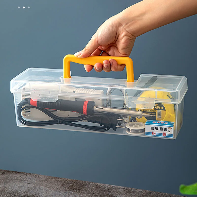 Plastic Empty Toolbox Professional Suitcase Waterproof Stackable Multifunctional Tool Bag Maintenance Hardware Household Items