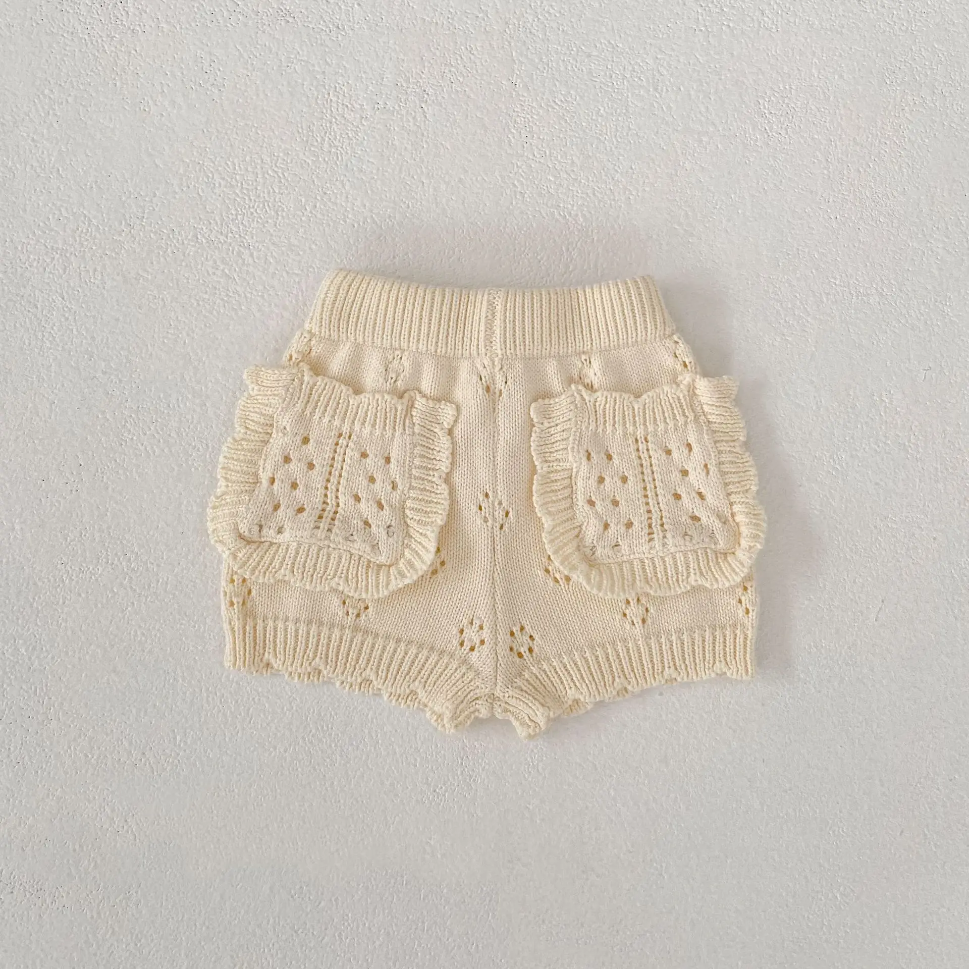Baby Sweaters 2026 Spring New 0-3Y Solid Color Hollow-Out Baby Girls' Knitted Sweater Toddler Cotton Pullover Kids Boys Clothes 5