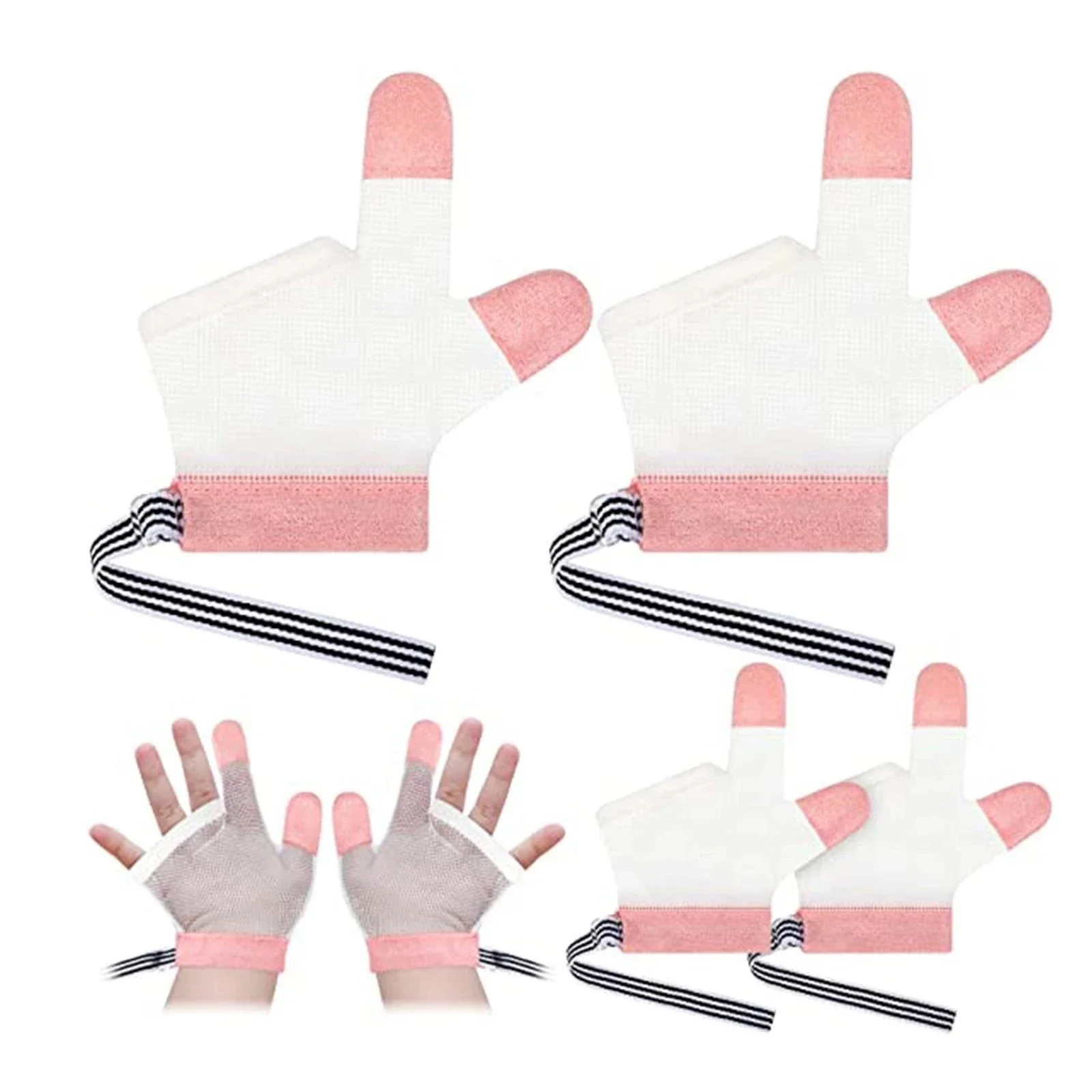 Anti Biting Eat Hand Protection Gloves, Evitar que o bebê dos dedos, Ajuda a parar de chupar as unhas, terno inofensivo, infantil, 1 par