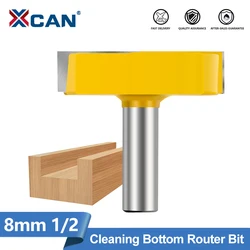 XCAN Milling Cutter Bottom Cleaning Router Bit 8mm 1/2'' Shank Spoil Board Surfacing Slab Flattening Bit T Slot Wood Cutter