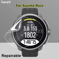 Ultra Clear Slim Screen Protector For Suunto Race / S SmartWatch Anti Scratch Soft Repairable Hydrogel Film -Not Tempered Glass