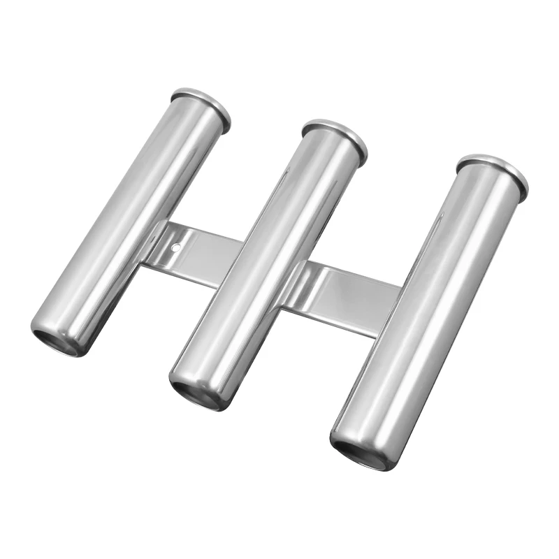 Multi Tube Fishing Rod Rack, 316 Stainless Steel Wall/Side Mounted Rod Holder Bracket Fishing Rod Pod Pole Holder 3 Tube .