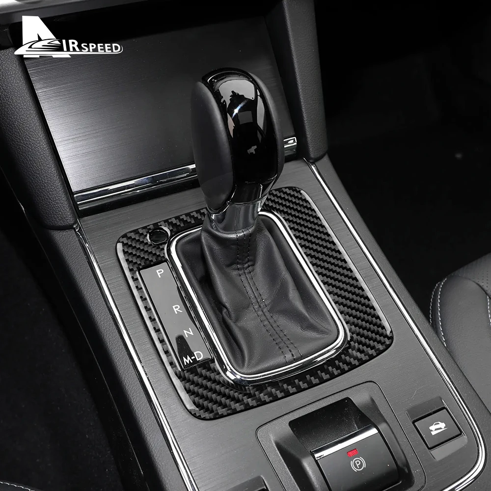 Real Carbon Fiber For Subaru Legacy Outback 2015 2016 2017 2018 2019 Accessories LHD RHD Car Gear Shift Panel Sticker Trim