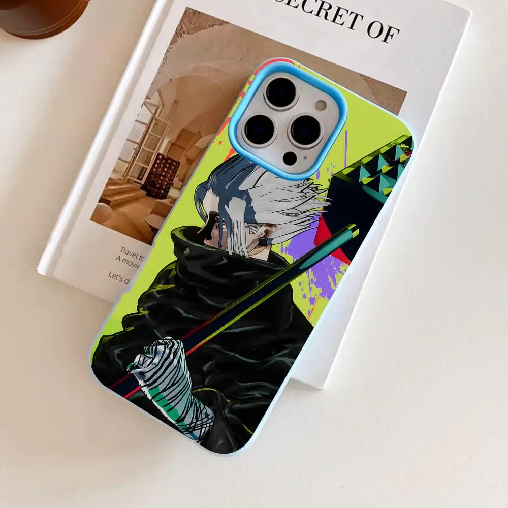 

Sakamoto Days Gaku Phone Case for iPhone 17 16 15 14 13 12 11 Air Pro Max Plus Jelly Double layer Light Blue Cover