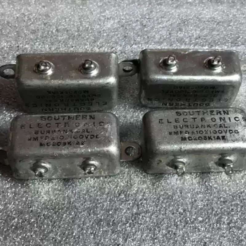 Antique American SOUTHERN 2UF 100V copper shell fever coupling frequency divider oil immersed infinite capacitor