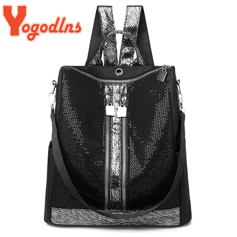 Yogodlns Backpack Women New Fashion Girls Bag Pack Lightweight Waterproof Travel Bags Oxford Cloth Schoolbag Elegant Rucksack