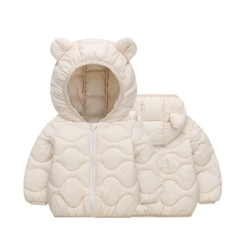 Jacket for girls winter Hooded warm coat boys 2-7 year old Beibei 2024 fashion new Korean version Children\'s clothes down jacket